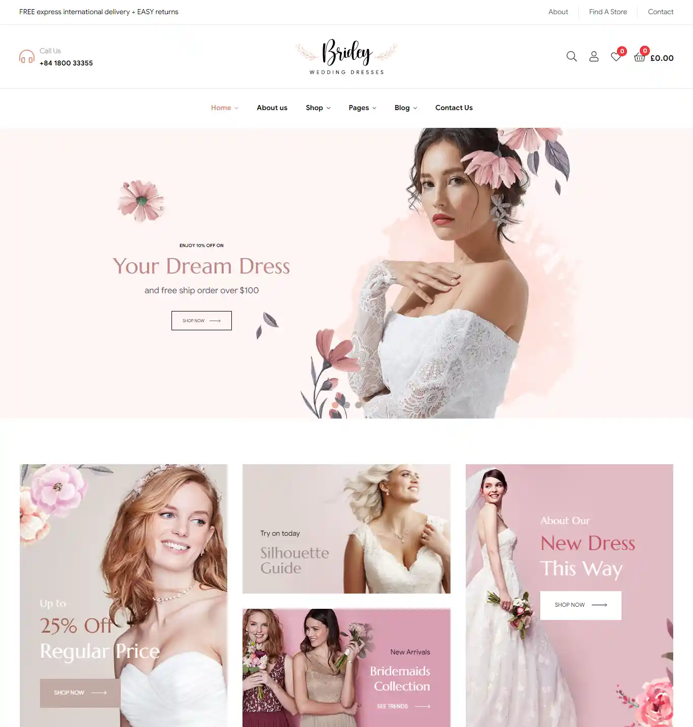 Thiết kế website áo cưới Bridey hiện đại, tinh tế hình đại diện