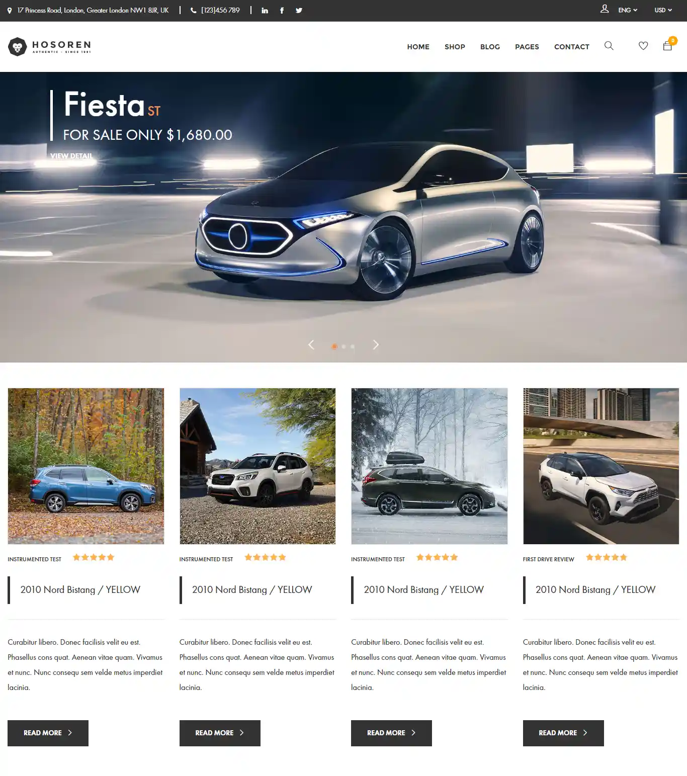 Thiết kế website bán xe hơi Hosoren chuẩn SEO hình đại diện