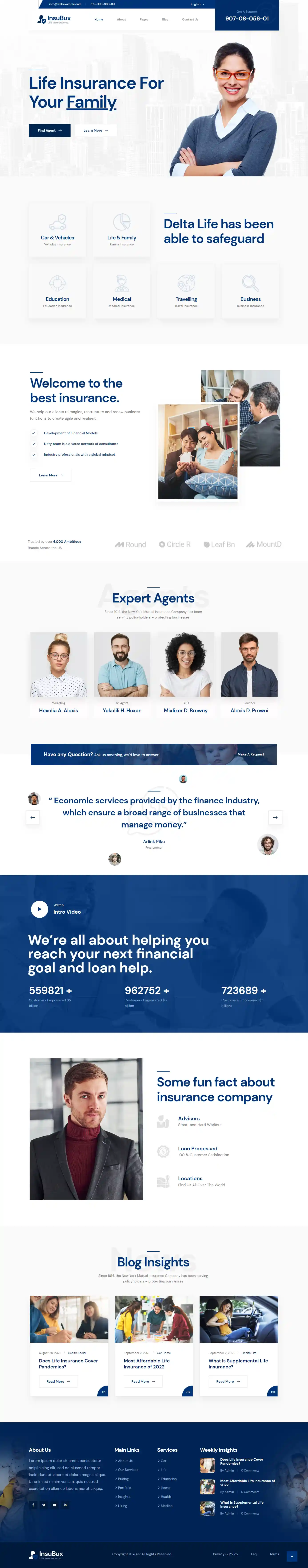 Thiết kế website bảo hiểm Insubux chuẩn SEO