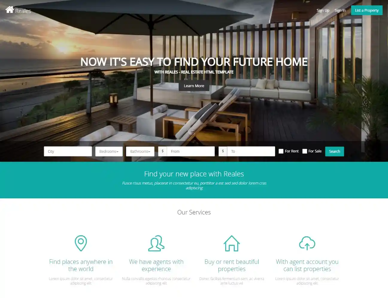 Thiết kế website bất động sản Reales chuẩn SEO hình đại diện