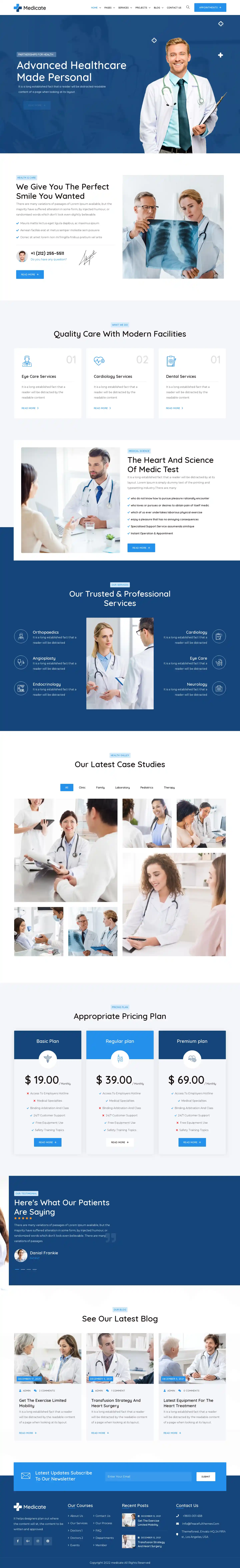 Thiết kế website bệnh viện Medicate chuẩn SEO