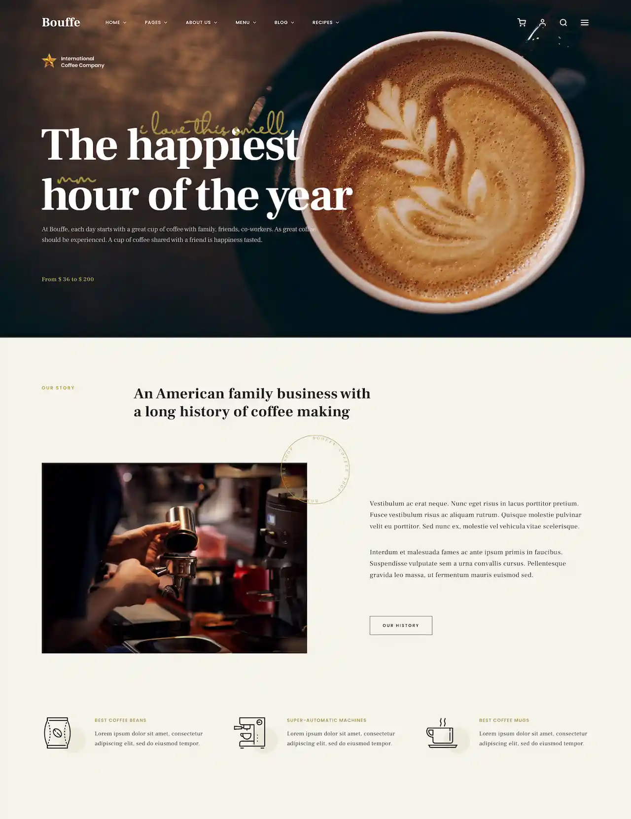 Thiết kế website cà phê Bouffe chuẩn SEO hình đại diện