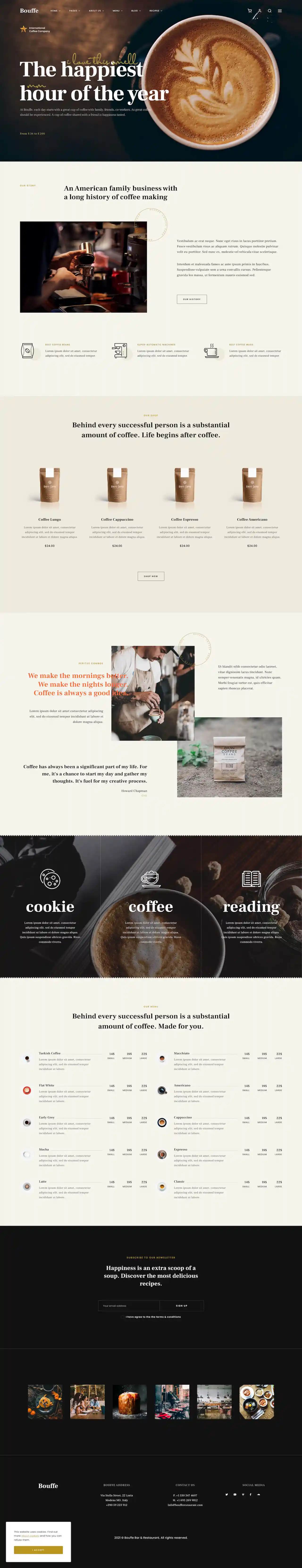 Thiết kế website cà phê Bouffe chuẩn SEO