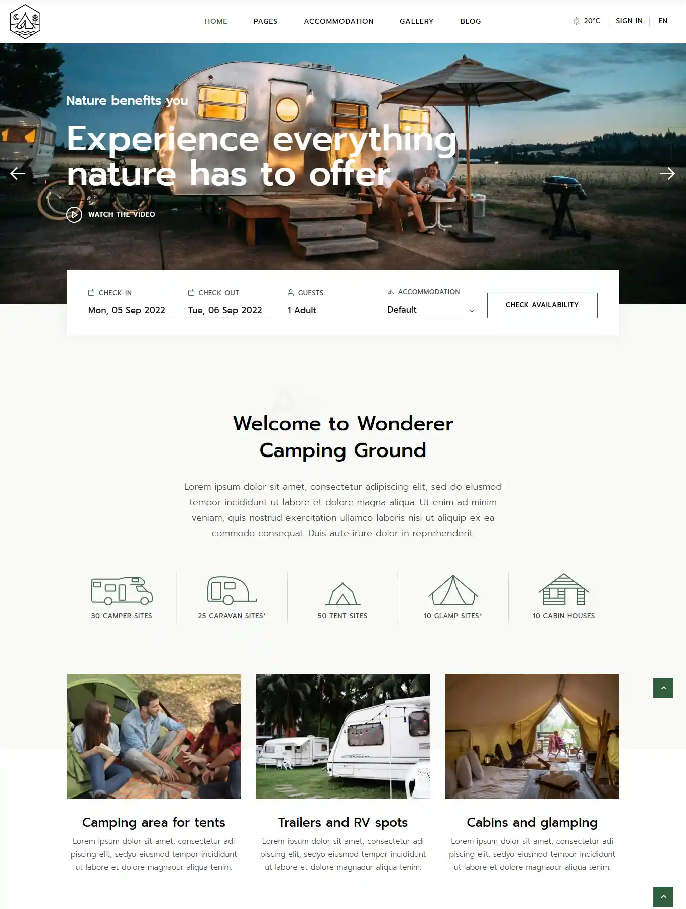 Thiết kế website cắm trại Kamperen chuẩn SEO hình đại diện