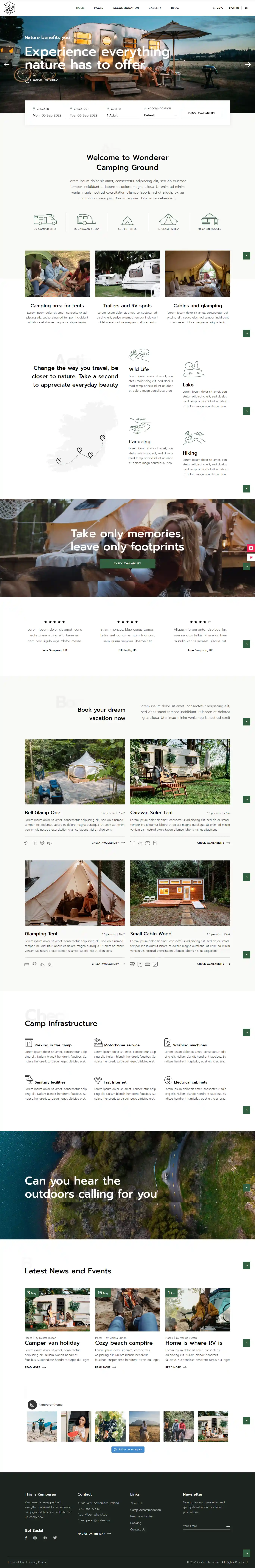 Thiết kế website cắm trại Kamperen chuẩn SEO