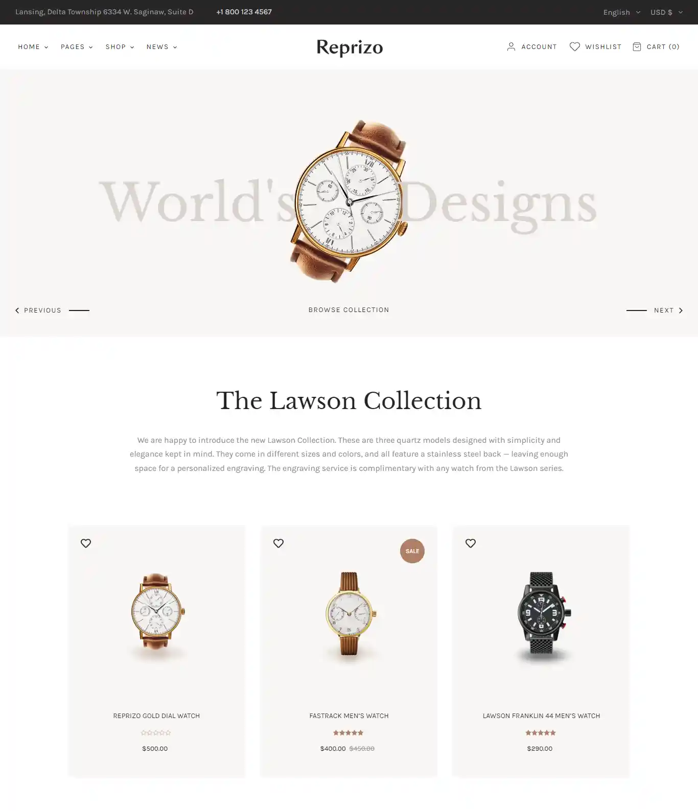 Thiết kế website đồng hồ Reprizo chuẩn SEO hình đại diện