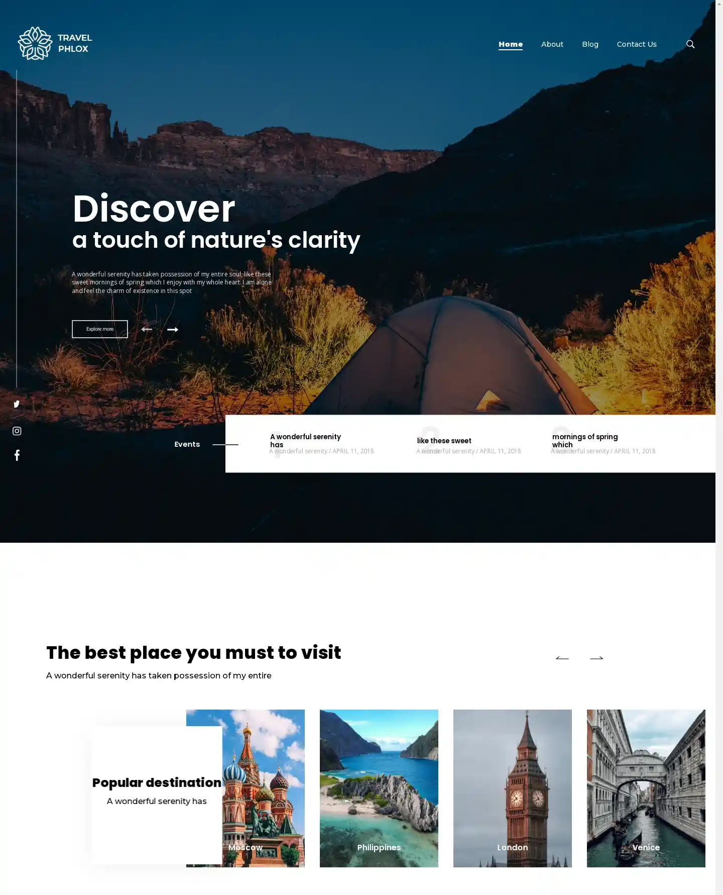 Thiết kế website du lịch Phlox chuẩn SEO hình đại diện