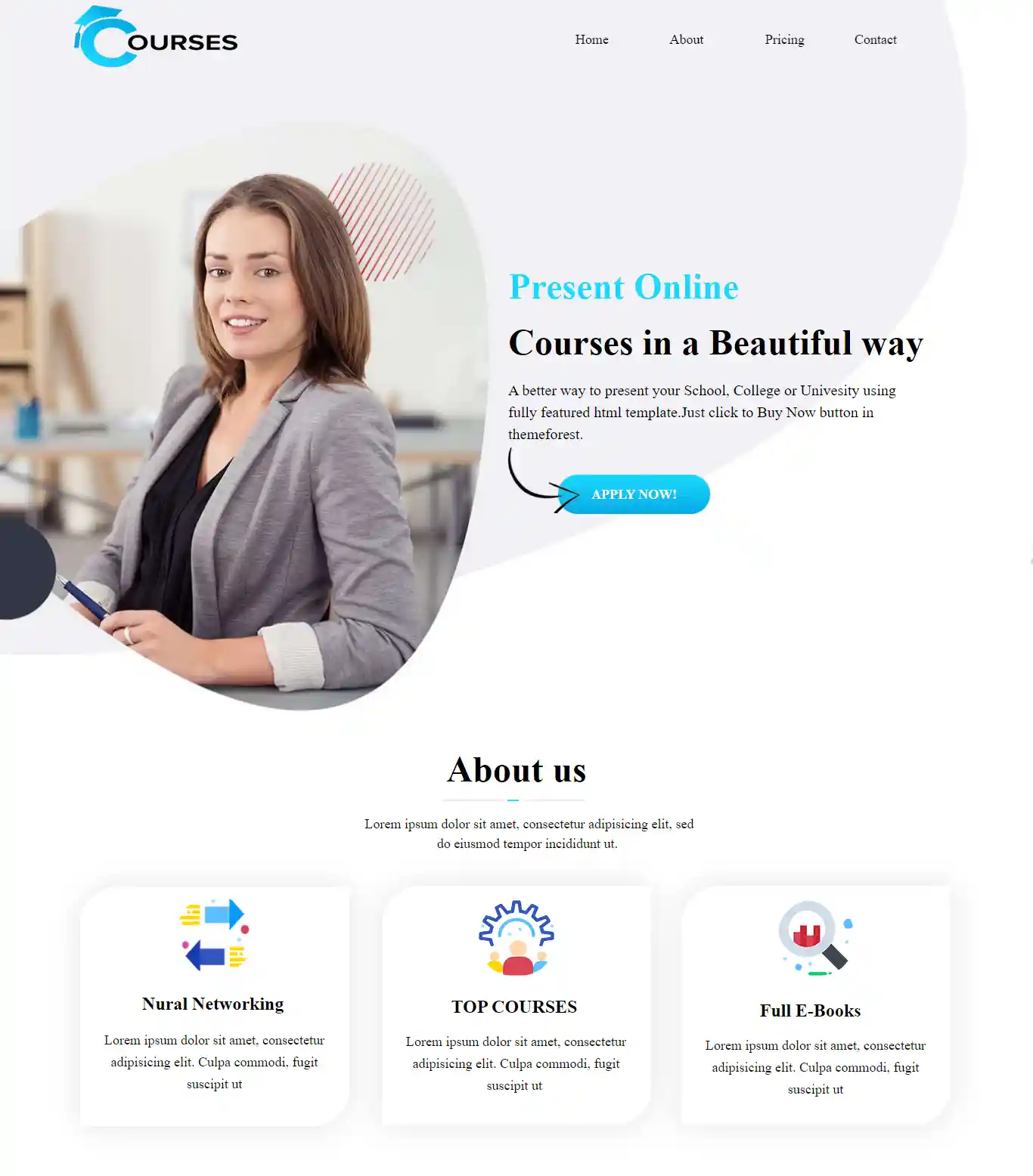 Thiết kế website giáo dục Courses chuẩn SEO hình đại diên