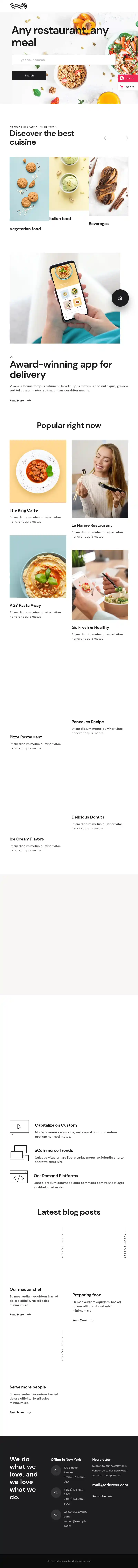 Thiết kế website gọi đồ ăn WebOn chuẩn SEO