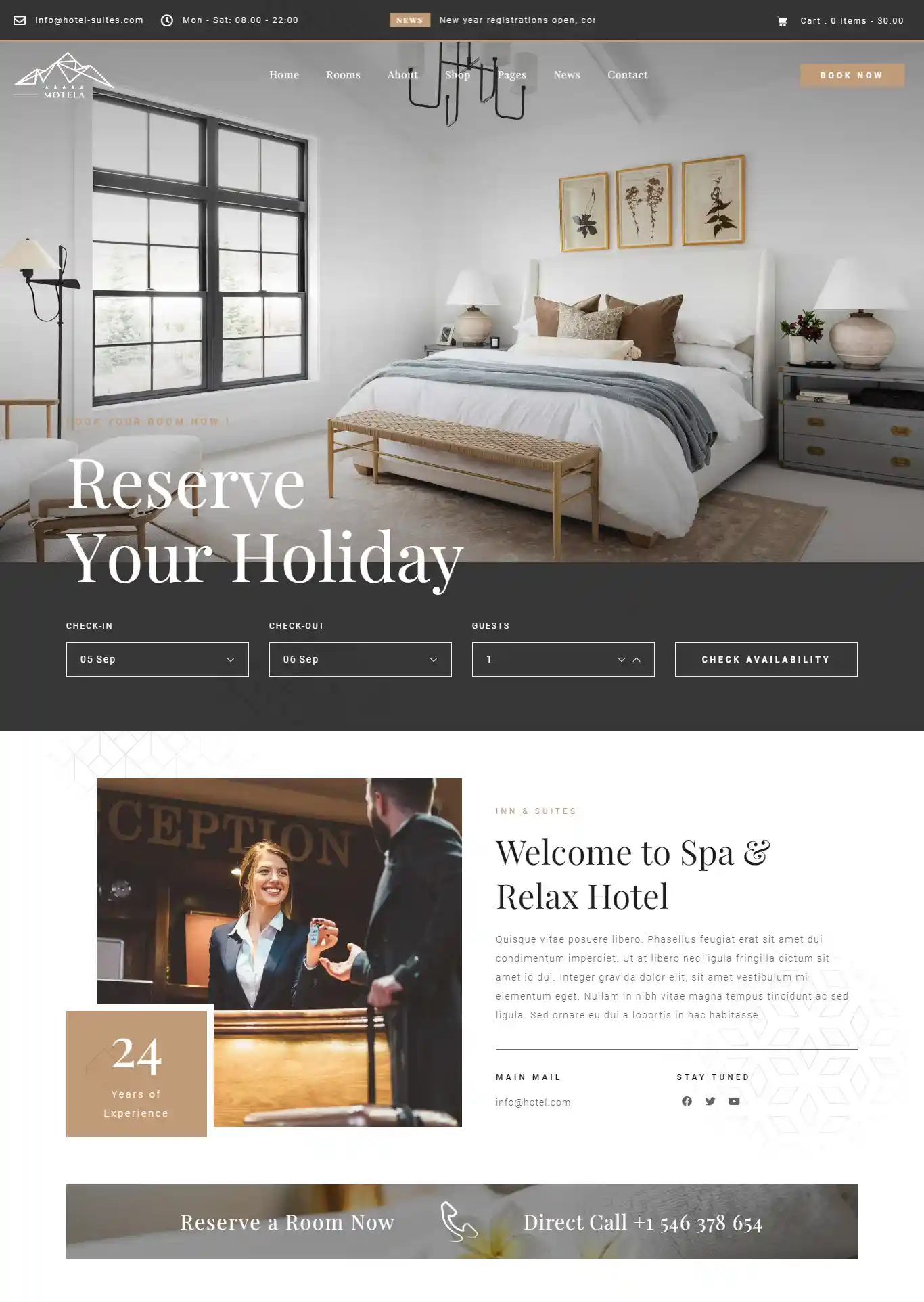 Thiết kế website khách sạn Motela chuẩn SEO hình đại diện