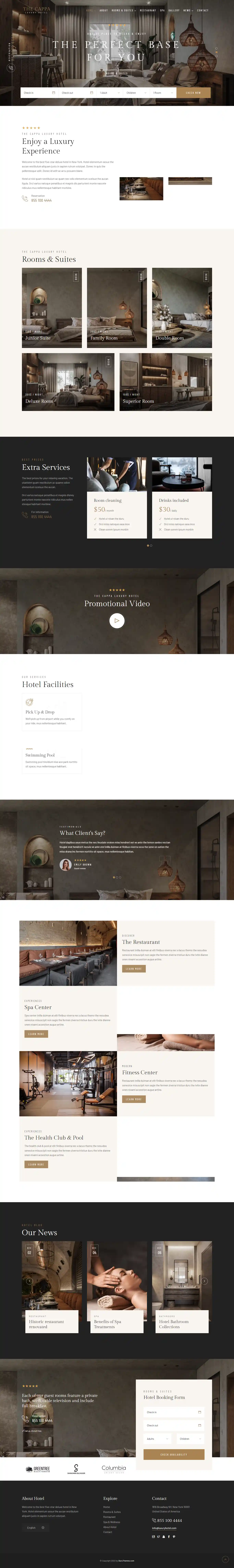 Thiết kế website khách sạn The Cappa chuẩn SEO