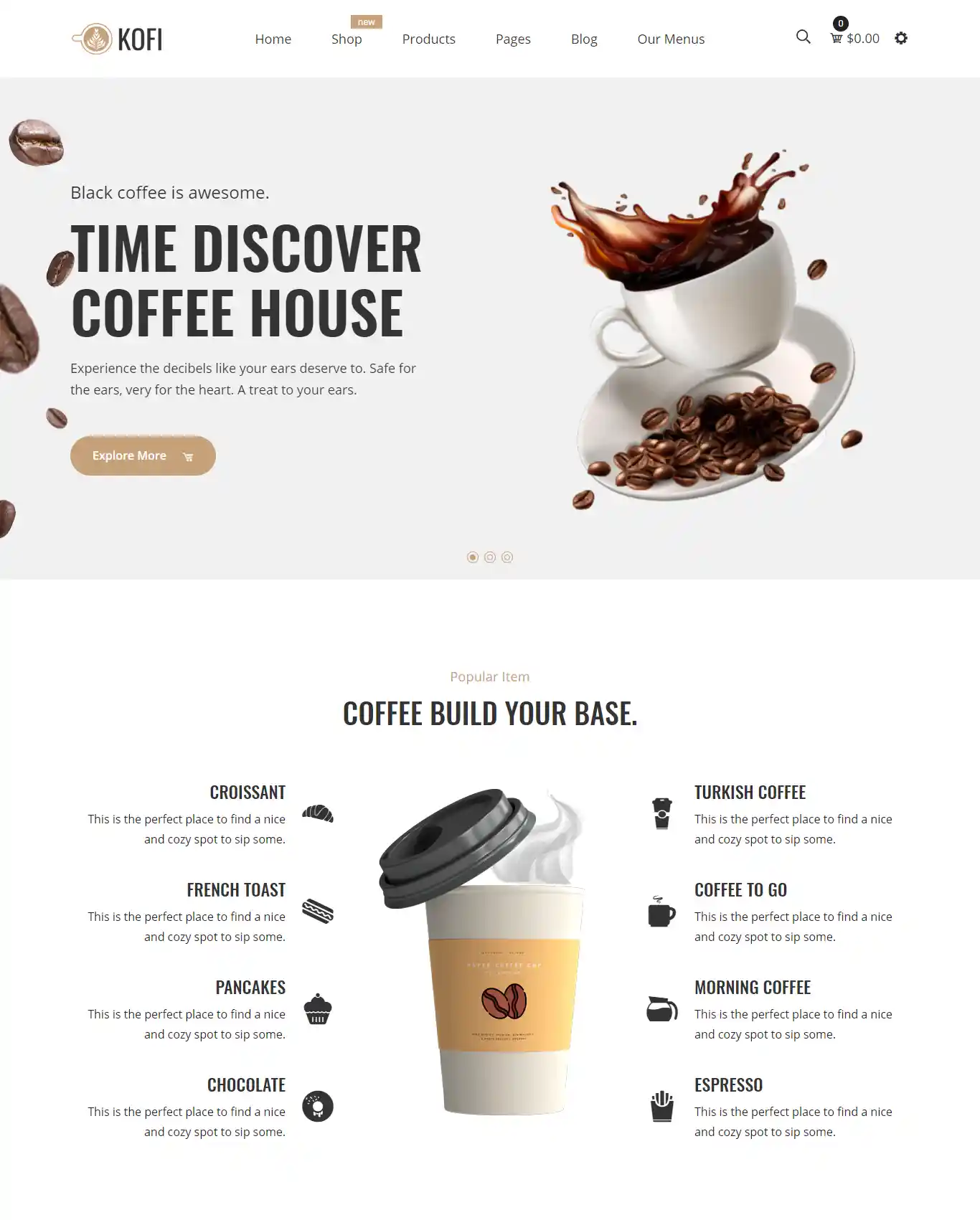 Thiết kế website tiệm cà phê Kofi chuẩn SEO hình đại diện