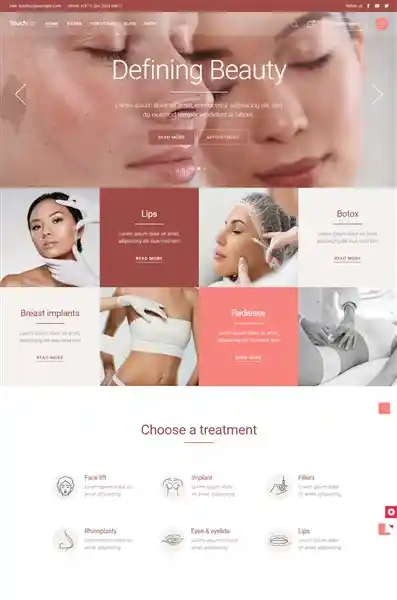 Touchup - Giao Diện Web Trung Tâm Tư Vấn Làm Đẹp hình nền