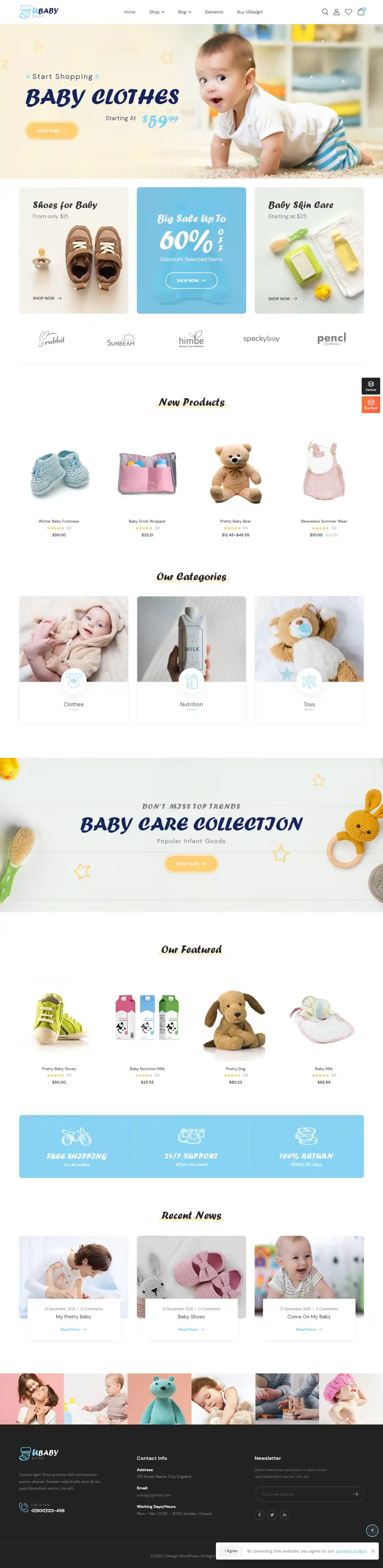 uDesign - Giao Diện Web Quần Áo & Đồ Chơi Trẻ Em SEO