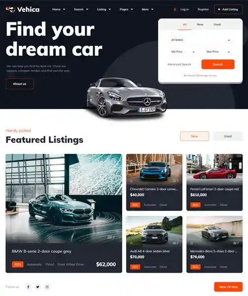 Vehica: Mẫu Website Bán Xe Hơi Chuyên Nghiệp & Chuẩn SEO hình đại diện