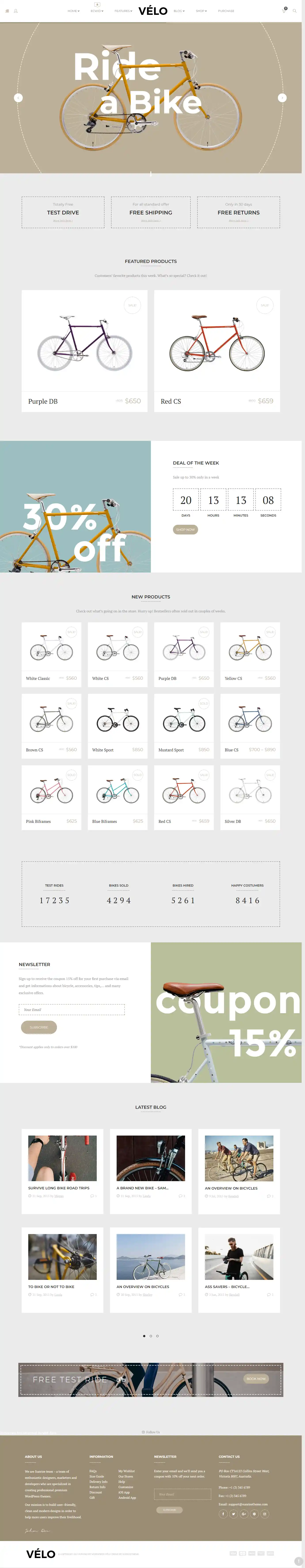Velo – Giao diện website xe đạp hiện đại
