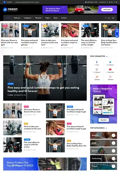 Neeon: Mẫu Website Phòng Tập Fitness & Gym Chuyên Nghiệp hình đại diện