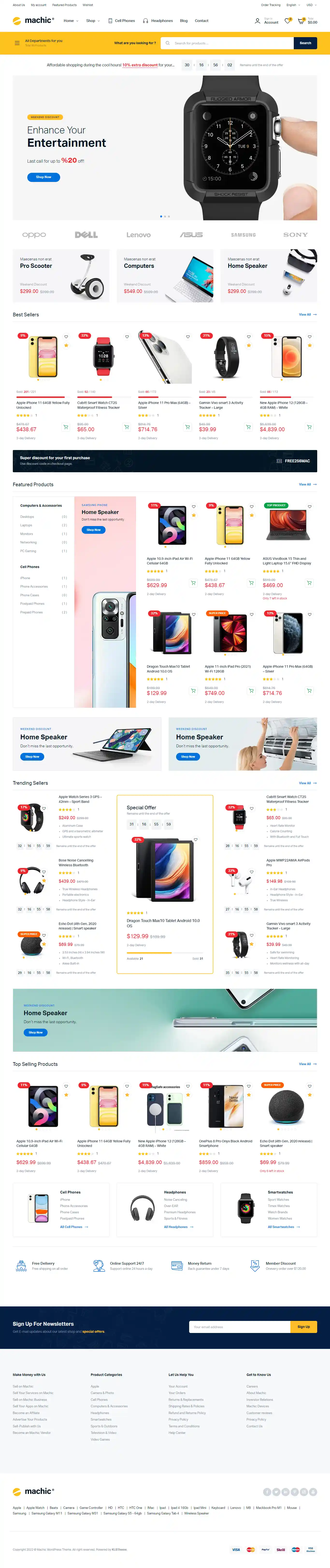 Machic: Mẫu Website Thiết Bị Công Nghệ Đẹp & Chuẩn SEO