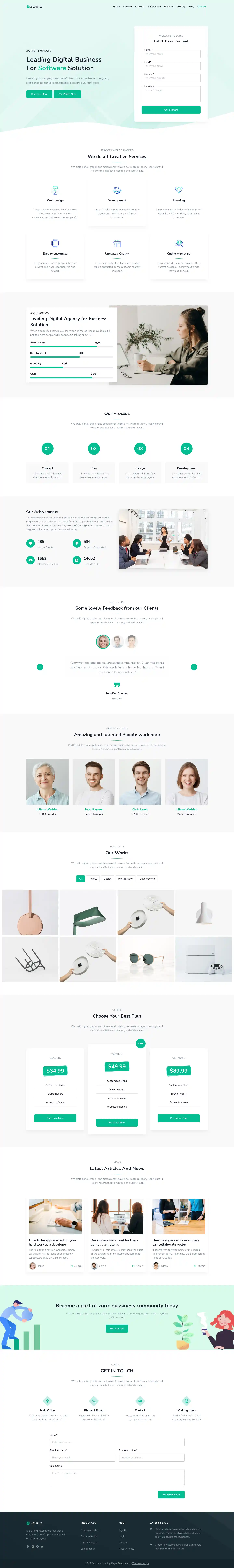 Zoric – Giao diện website dịch vụ chuyên nghiệp
