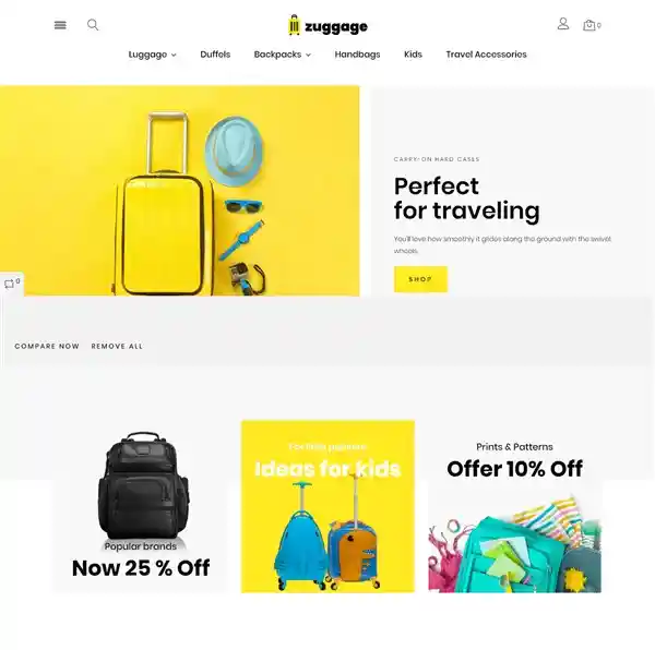 Zuggage - Giao Diện Web Shop Túi Xách & Phụ Kiện Đẹp hình nền