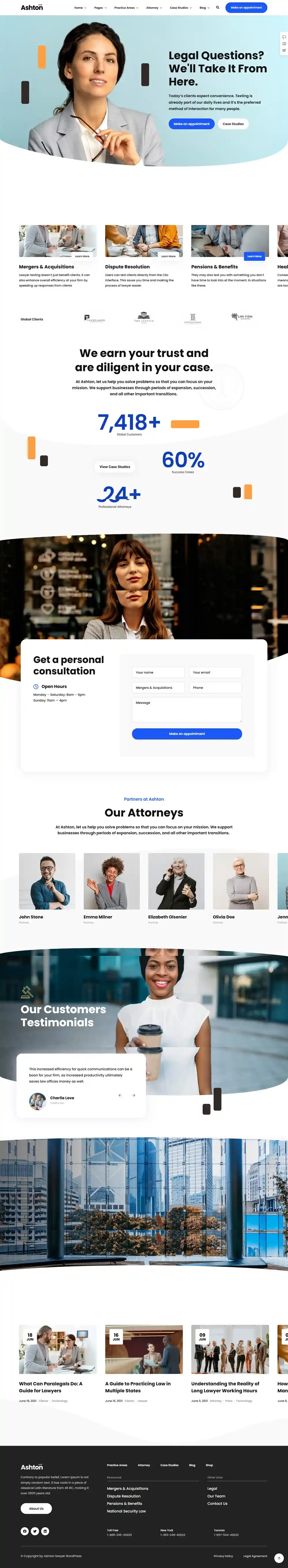 Ashton - Giao Diện Website Văn Phòng Luật SEO Chuẩn