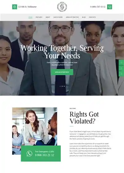 Justitia - Giao Diện Web Văn Phòng Luật chuẩn SEO Dễ Dùng