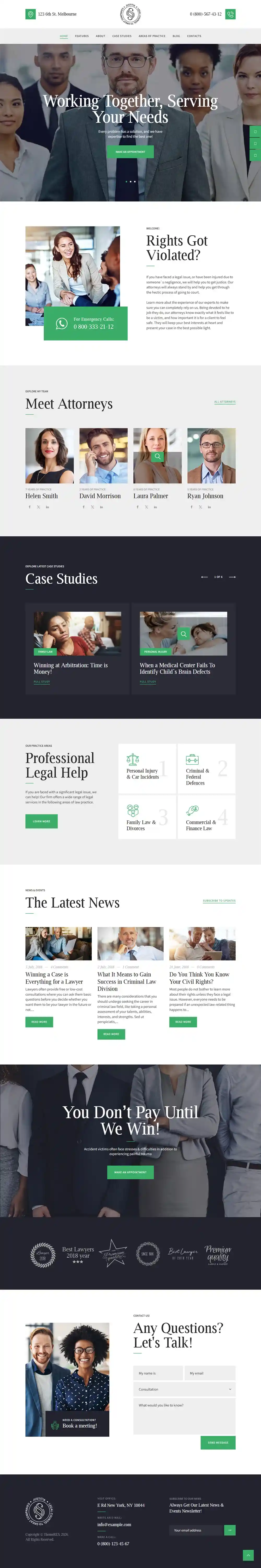Justitia - Giao Diện Web Văn Phòng Luật chuẩn SEO Dễ Dùng