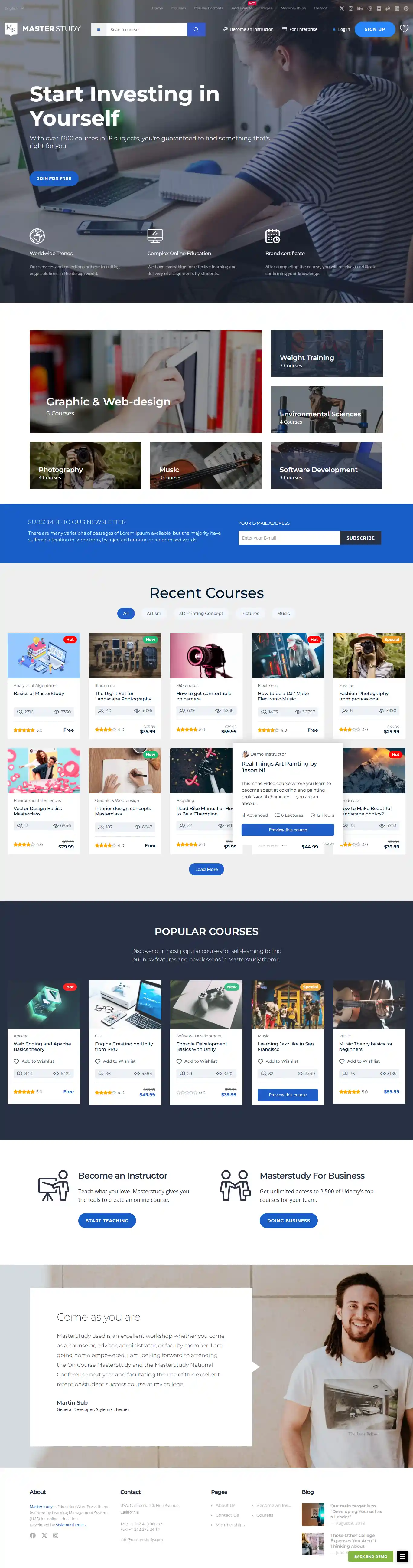 MasterStudy - Giao Diện Website Học Trực Tuyến chuẩn SEO